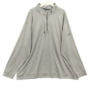 Cutter & Buck Mens Gorpcore Athleisure 1/4 Zip Pullover 4XB Gray Telarus UPF 50+